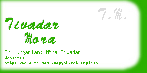 tivadar mora business card